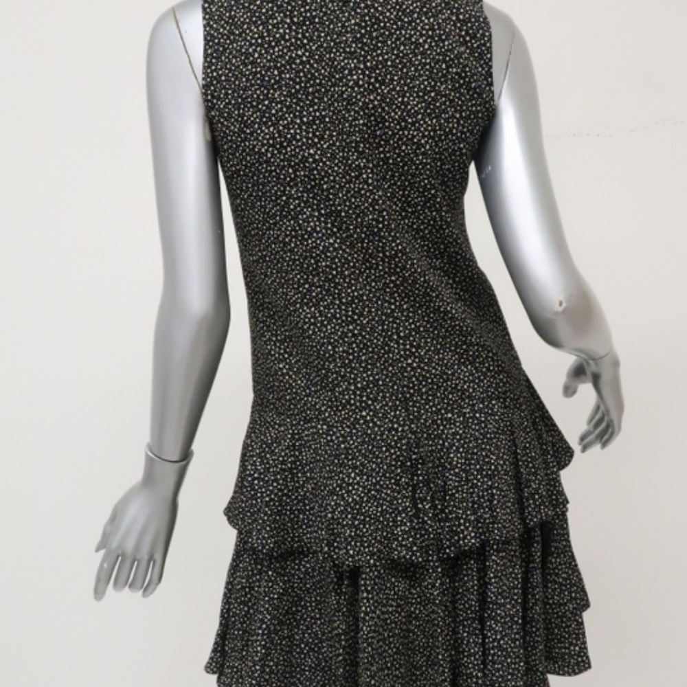 Saint Laurent Dress Black Heart Print Crepe - Picture 6 of 8